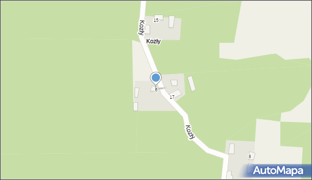 Kozły, Kozły, 6, mapa Kozły