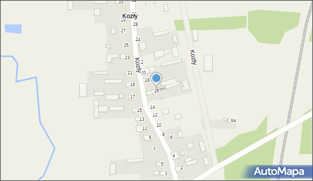 Kozły, Kozły, 16, mapa Kozły