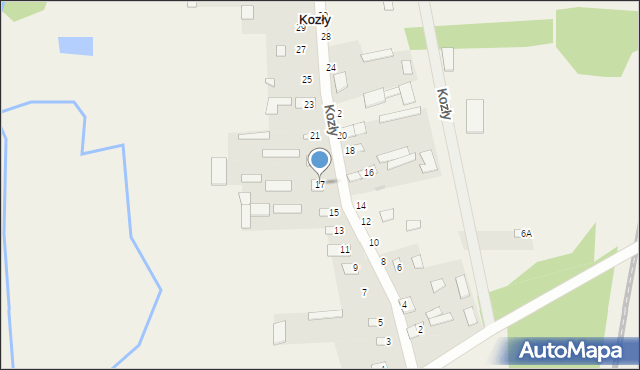 Kozły, Kozły, 17, mapa Kozły