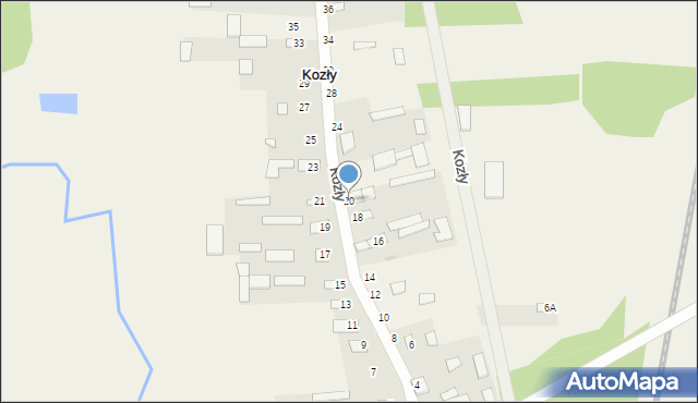 Kozły, Kozły, 20, mapa Kozły