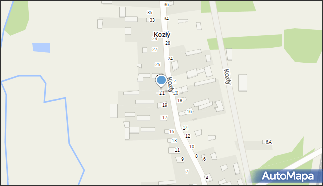 Kozły, Kozły, 21, mapa Kozły