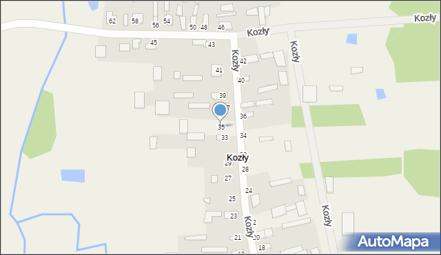 Kozły, Kozły, 35, mapa Kozły