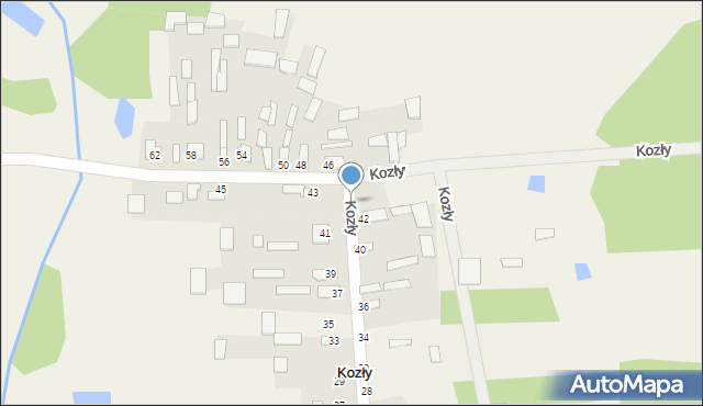 Kozły, Kozły, 44, mapa Kozły