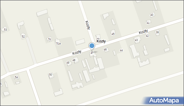 Kozły, Kozły, 47, mapa Kozły