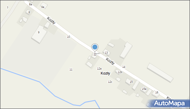 Kozły, Kozły, 12, mapa Kozły