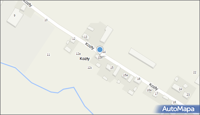 Kozły, Kozły, 12b, mapa Kozły