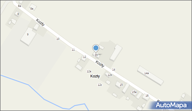 Kozły, Kozły, 13, mapa Kozły