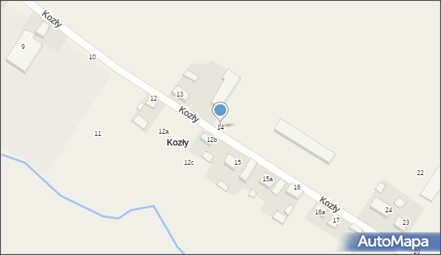 Kozły, Kozły, 14, mapa Kozły