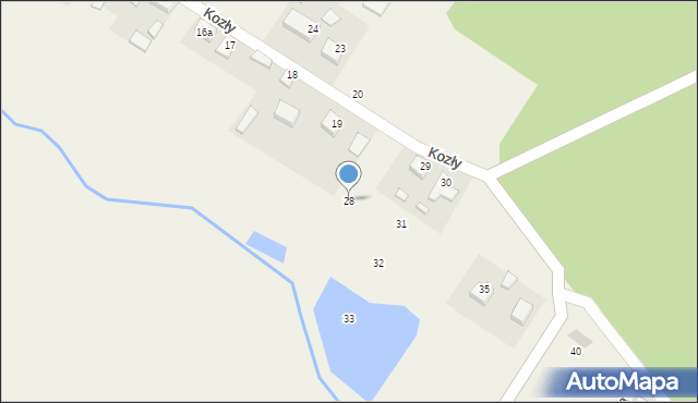 Kozły, Kozły, 28, mapa Kozły