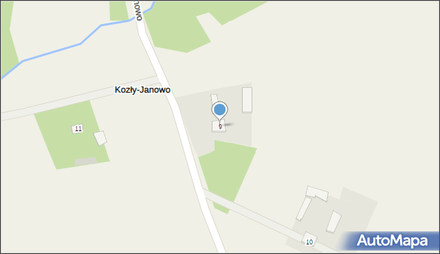 Kozły-Janowo, Kozły-Janowo, 9, mapa Kozły-Janowo