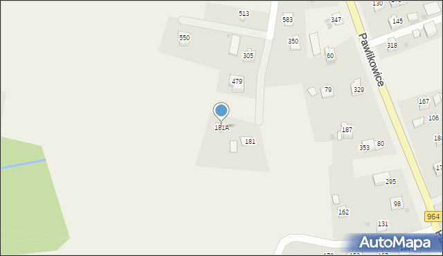 Koźmice Wielkie, Koźmice Wielkie, 181A, mapa Koźmice Wielkie