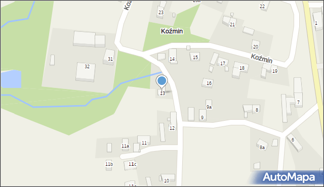 Koźmin, Koźmin, 13, mapa Koźmin