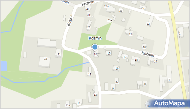 Koźmin, Koźmin, 14, mapa Koźmin