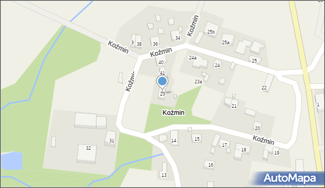 Koźmin, Koźmin, 23, mapa Koźmin