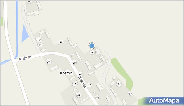 Koźmin, Koźmin, 25, mapa Koźmin