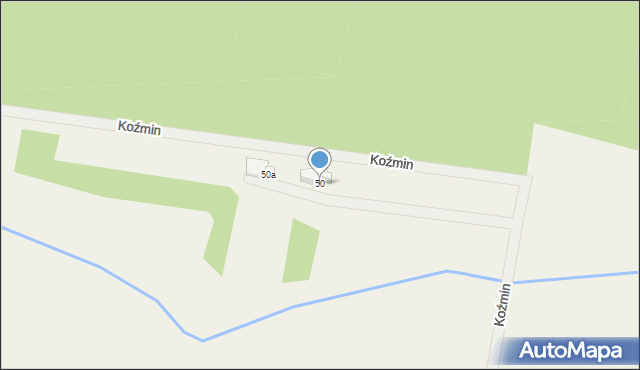 Koźmin, Koźmin, 50, mapa Koźmin