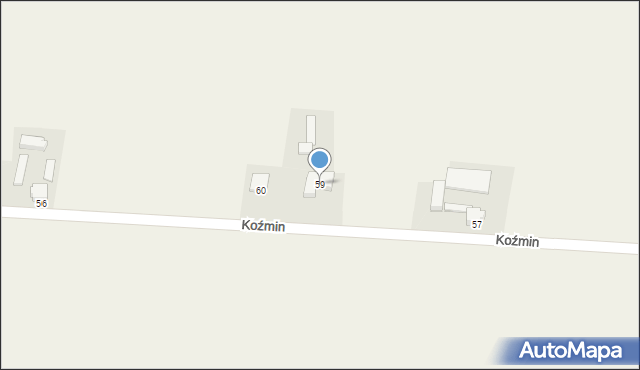 Koźmin, Koźmin, 59, mapa Koźmin