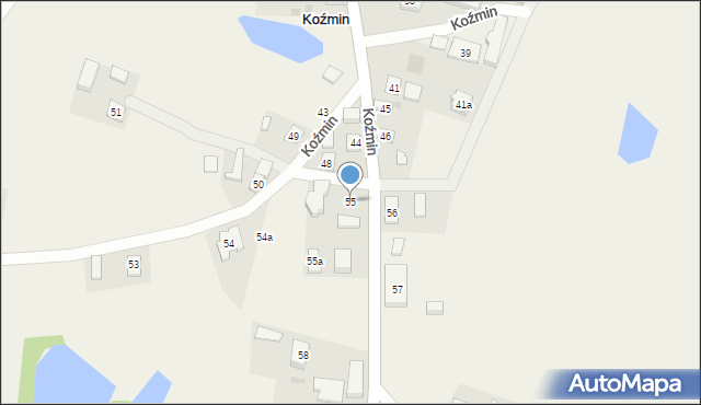 Koźmin, Koźmin, 55, mapa Koźmin