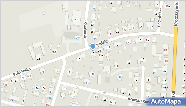 Koźmin Wielkopolski, Kobylińska, 17, mapa Koźmin Wielkopolski