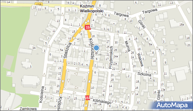 Koźmin Wielkopolski, Kościuszki Tadeusza, gen., 8, mapa Koźmin Wielkopolski