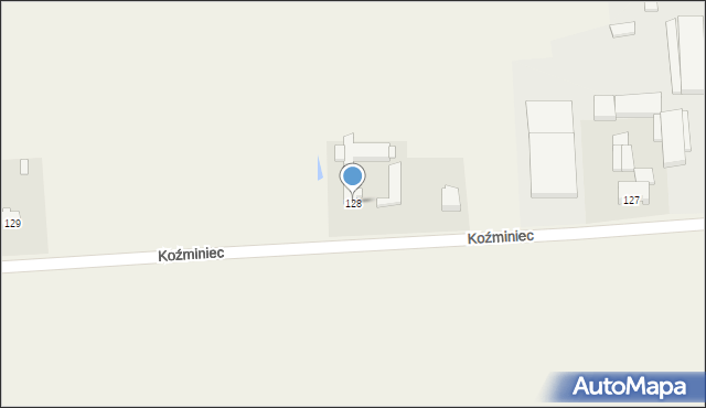 Koźminiec, Koźminiec, 128, mapa Koźminiec