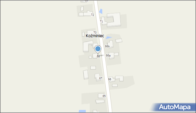 Koźminiec, Koźminiec, 68, mapa Koźminiec