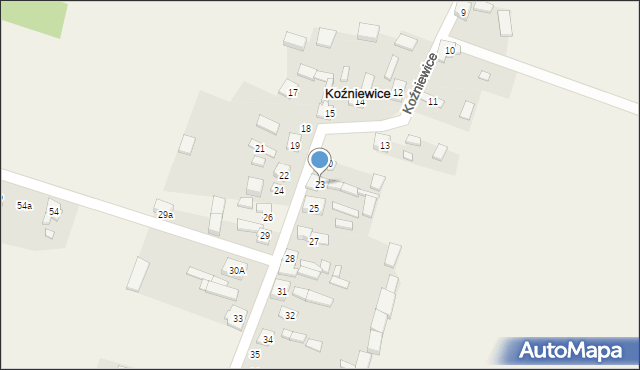 Koźniewice, Koźniewice, 23, mapa Koźniewice