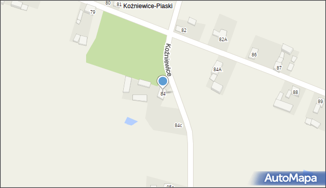 Koźniewice, Koźniewice, 84, mapa Koźniewice
