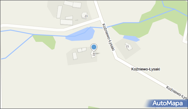 Koźniewo-Łysaki, Koźniewo-Łysaki, 22, mapa Koźniewo-Łysaki