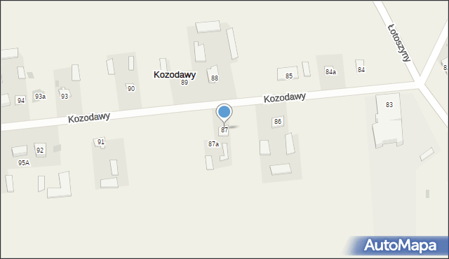 Kozodawy, Kozodawy, 87, mapa Kozodawy