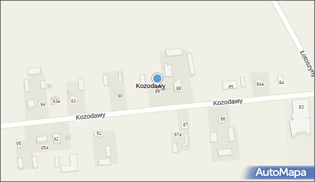 Kozodawy, Kozodawy, 89, mapa Kozodawy