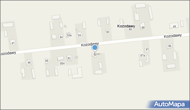 Kozodawy, Kozodawy, 91, mapa Kozodawy