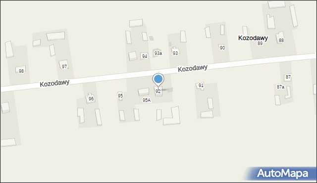 Kozodawy, Kozodawy, 92, mapa Kozodawy
