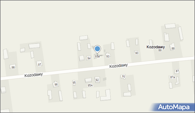 Kozodawy, Kozodawy, 93a, mapa Kozodawy