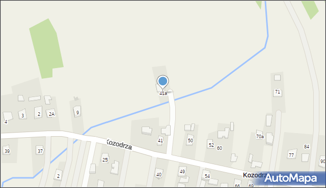 Kozodrza, Kozodrza, 41a, mapa Kozodrza