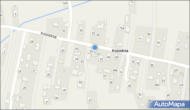 Kozodrza, Kozodrza, 59, mapa Kozodrza