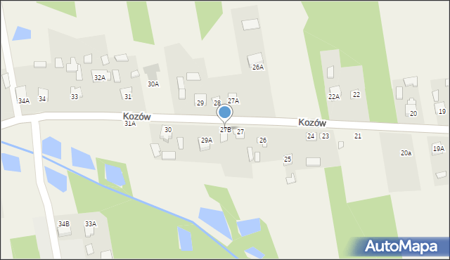 Kozów, Kozów, 27B, mapa Kozów