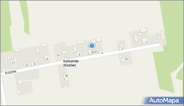 Kozów, Kozów, 5, mapa Kozów