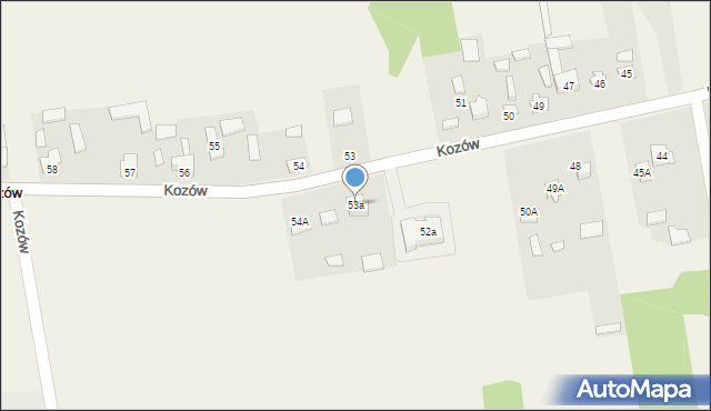 Kozów, Kozów, 53a, mapa Kozów