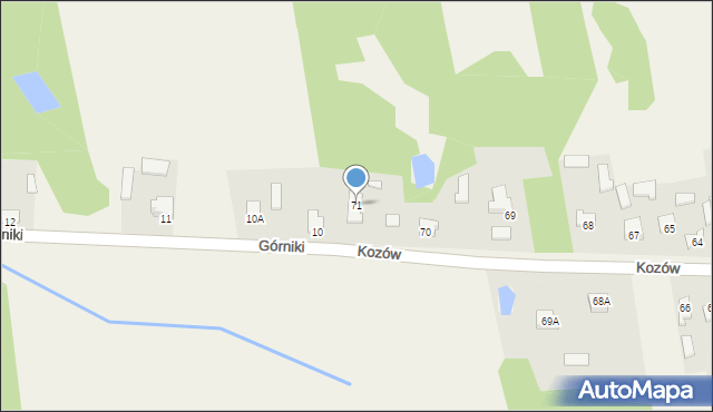 Kozów, Kozów, 71, mapa Kozów