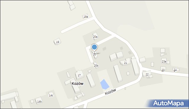 Kozów, Kozów, 20, mapa Kozów