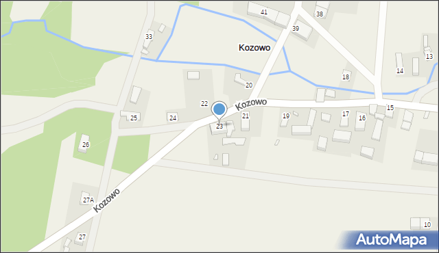 Kozowo, Kozowo, 23, mapa Kozowo