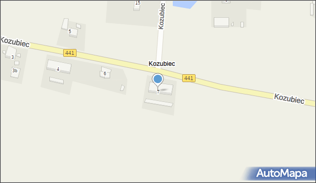 Kozubiec, Kozubiec, 7, mapa Kozubiec