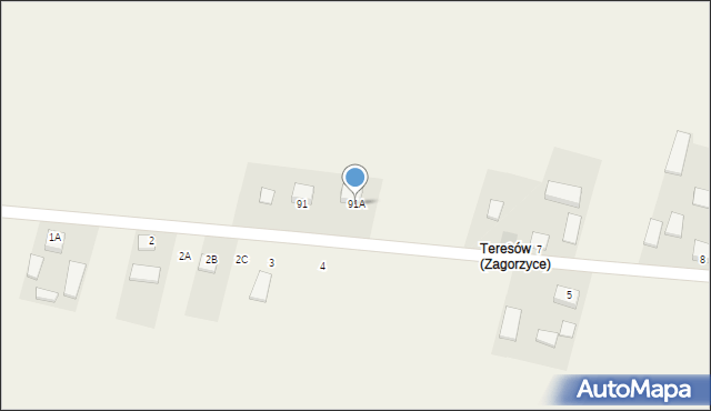 Kozubów, Kozubów, 91A, mapa Kozubów