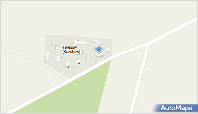 Kozubów, Kozubów, 93, mapa Kozubów