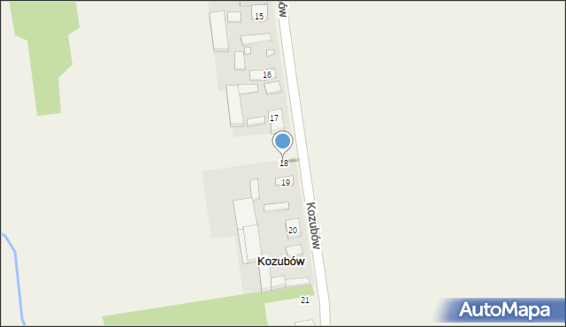 Kozubów, Kozubów, 18, mapa Kozubów