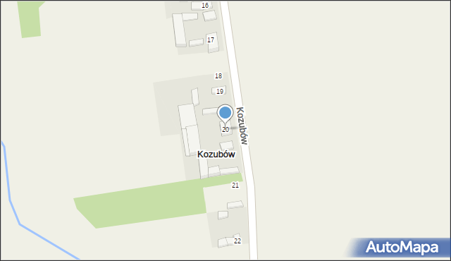 Kozubów, Kozubów, 20, mapa Kozubów