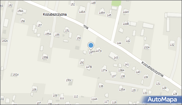 Kozubszczyzna, Kozubszczyzna, 147, mapa Kozubszczyzna