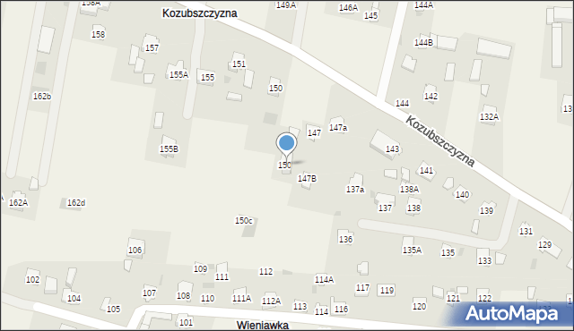 Kozubszczyzna, Kozubszczyzna, 150a, mapa Kozubszczyzna