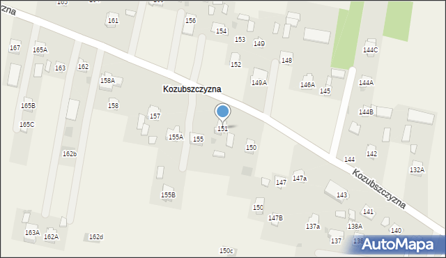 Kozubszczyzna, Kozubszczyzna, 151, mapa Kozubszczyzna